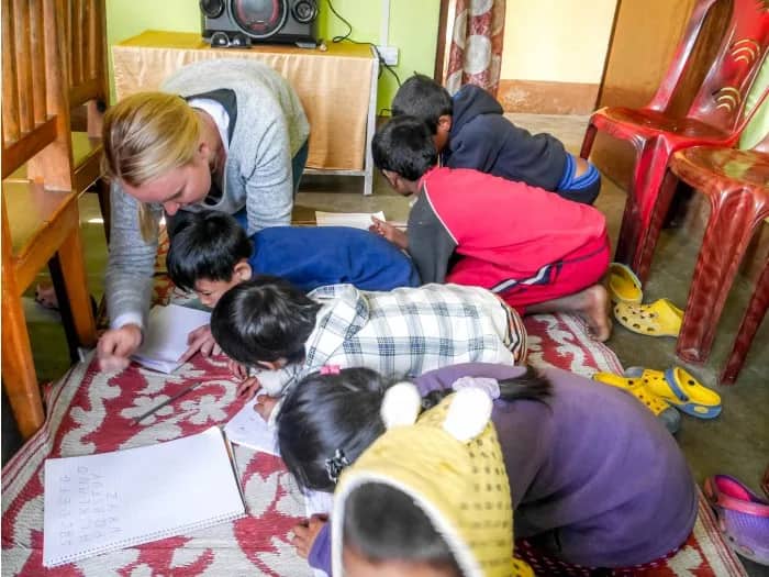 Kinder im Schulprojekt in Goa, Indien