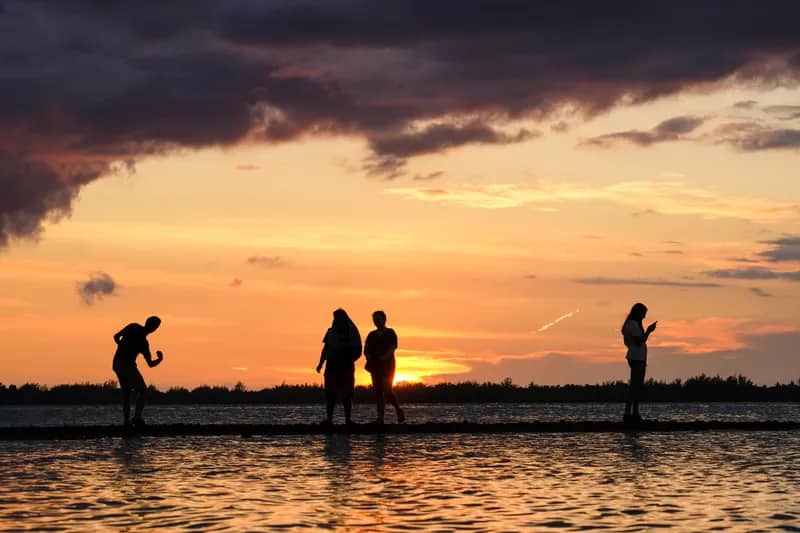 Sonnenuntergang am Strand von Flic-en-Flac, Mauritius