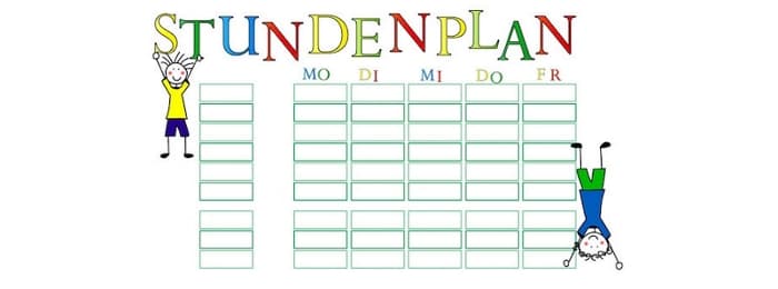 Stundenplan - Au-Pair für Gastfamilien